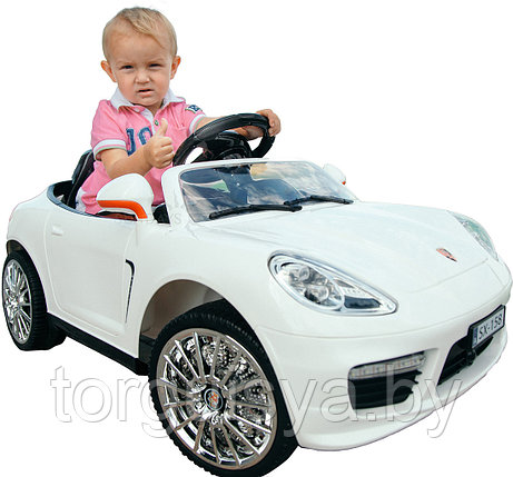 Детский электромобиль Porsche 911 цвет белый, фото 2