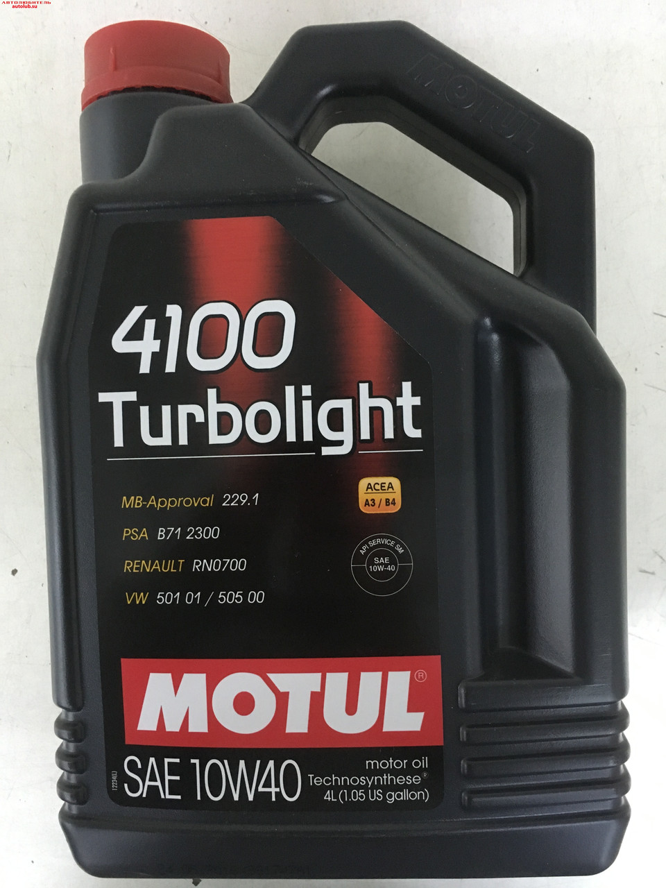 100355 Моторное масло Motul 4100 Turbolight, 10W-40, 4л (полусинтетика)