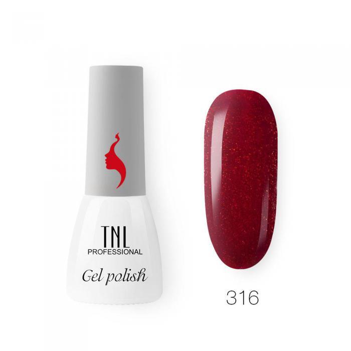 Гель-лак TNL 8 Чувств Mini №316 - ягодный блеск (3,5 мл.)