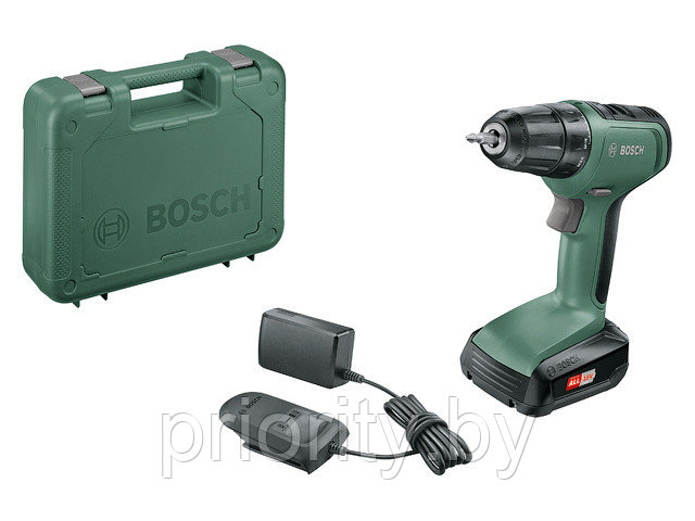 Аккум. дрель-шуруповерт BOSCH UniversalDrill 18 в чем. (18.0 В, 1 акк., 1.5 А/ч Li-Ion, 2 скор., 30 Нм, шурупы