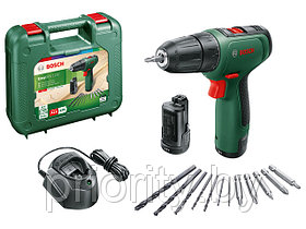 Аккум. дрель-шуруповерт BOSCH EasyDrill 1200 в чем. + набор сверл и бит (12.0 В, 2 акк., 1.5 А/ч Li-Ion, 2