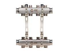 Коллектор для отопления на 4 выхода AV Engineering