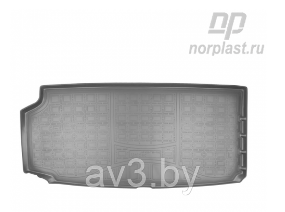 Коврик в багажник Volvo XC90 2015 разложенный 3 ряд Norplast