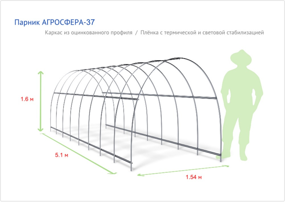 Парник Агросфера 37 (сябар) - фото 3 - id-p82877123