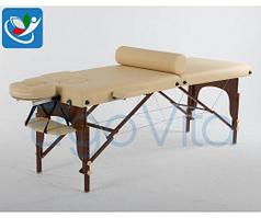 Складной массажный стол ErgoVita Master (бежевый, коричневые ноги)