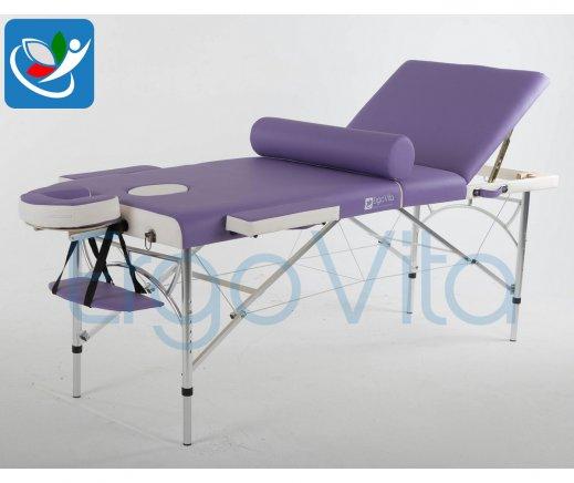 Складной массажный стол ErgoVita Master Alu Comfort Plus (сиреневый+белый)