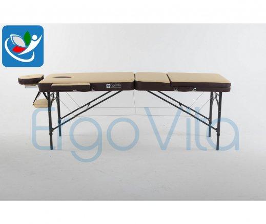 Складной массажный стол ErgoVita Master Alu Comfort Plus (бежевый+коричневый) - фото 4 - id-p82877139