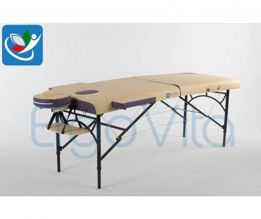 Складной массажный стол ErgoVita Master Alu Comfort (бежевый+фиолетовый) - фото 2 - id-p82877140