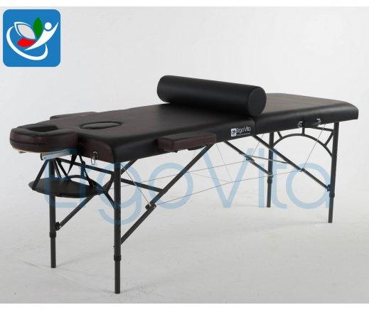 Складной массажный стол ErgoVita Master Alu (черный+коричневый)