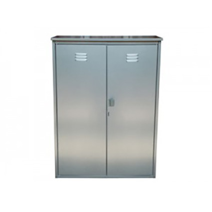 Шкаф для 2-х газовых баллонов 50л серый - фото 1 - id-p82877024