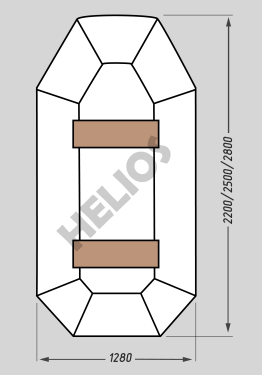 Надувная лодка Helios Гелиос-22 - фото 3 - id-p82876478
