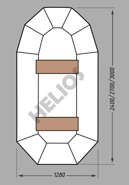 Надувная лодка Helios Гелиос-27 - фото 2 - id-p82876484