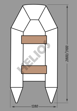 Надувная лодка Helios Гелиос-28М - фото 4 - id-p82876486