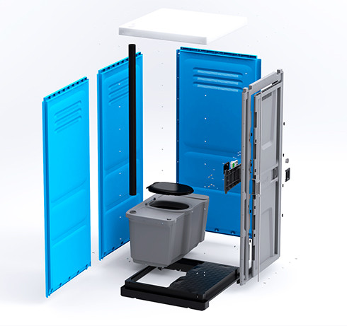 Туалетная кабина Lex Group Toypek, синяя - фото 3 - id-p82876501