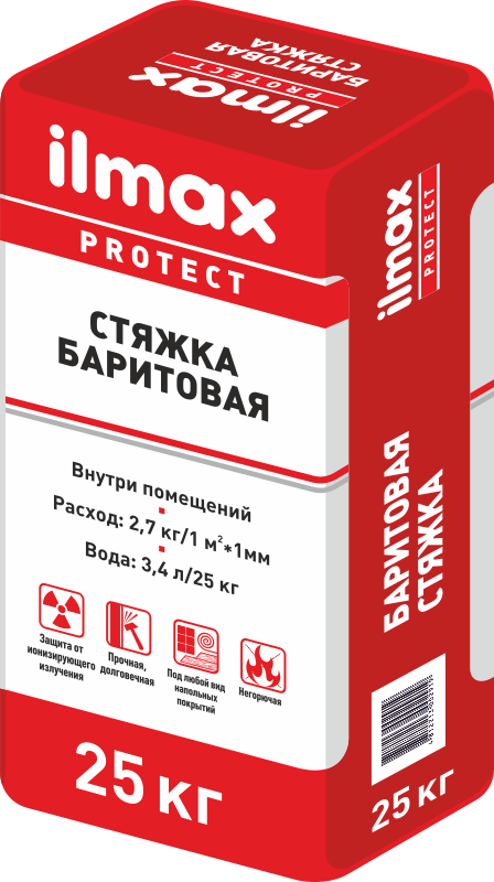 Стяжка баритовая ilmax protect 25 кг.