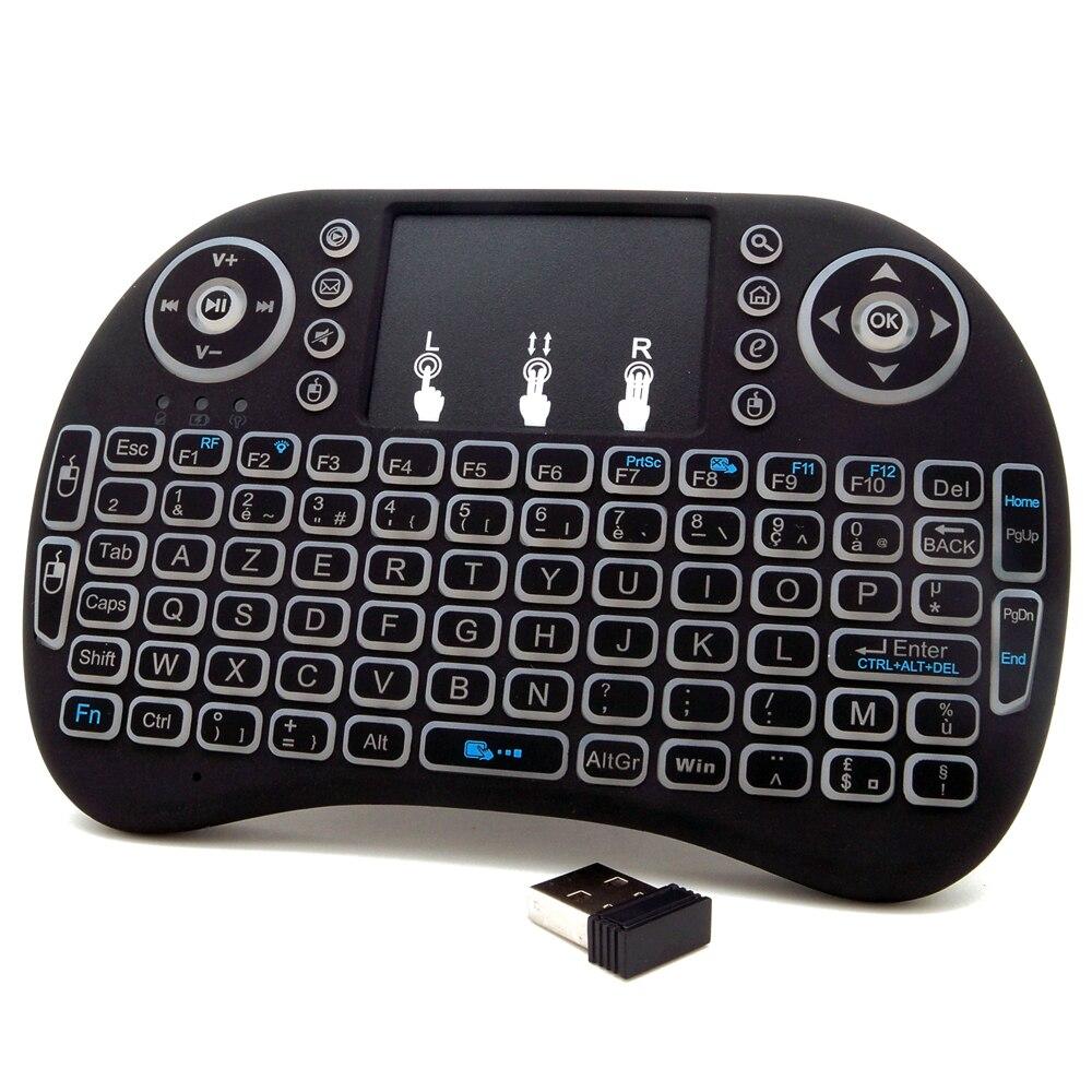 Беспроводная мини-клавиатура с тачпадом, подсветка, английская клавиатура (аналог INVIN I8) - фото 1 - id-p136967983