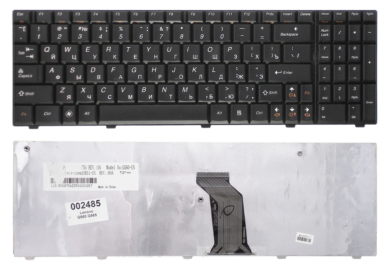 Клавиатура для ноутбука LENOVO G560 G560L G565 G565L