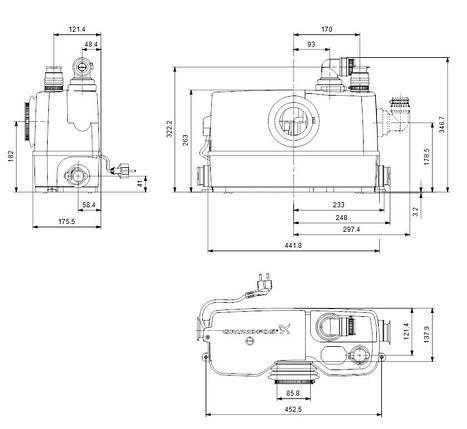 Канализационная установка Grundfos Sololift2 WC-3, фото 2