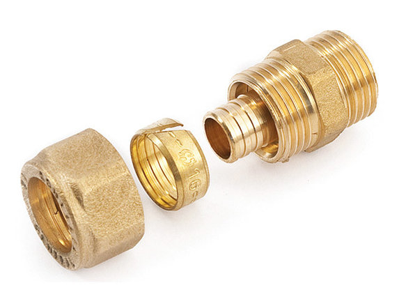 Ниппель 16(2.0)х1/2 нар. для трубы PEX General Fittings, фото 2