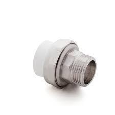 Муфта комбин.разъемная (американка) наруж.рез  20х3/4, серый РТП, фото 2