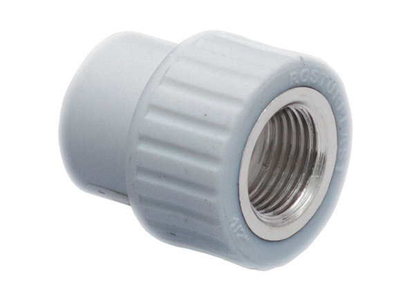 Муфта ПП комбинированная внутр.резьба 32х1", серый, фото 2