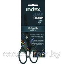 Ножницы BLACK CHARM, 160 мм, тефлоновое покрытие, пластиковые ручки (INDEX), ISC705, РФ