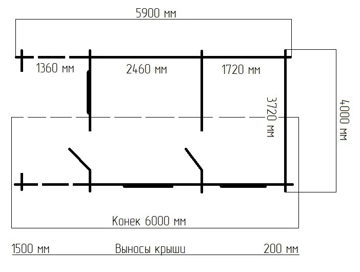 Дома из бруса Харет + хозблок (с возможностью комплектации под ключ) (базовая комплектация) - фото 2 - id-p50365721