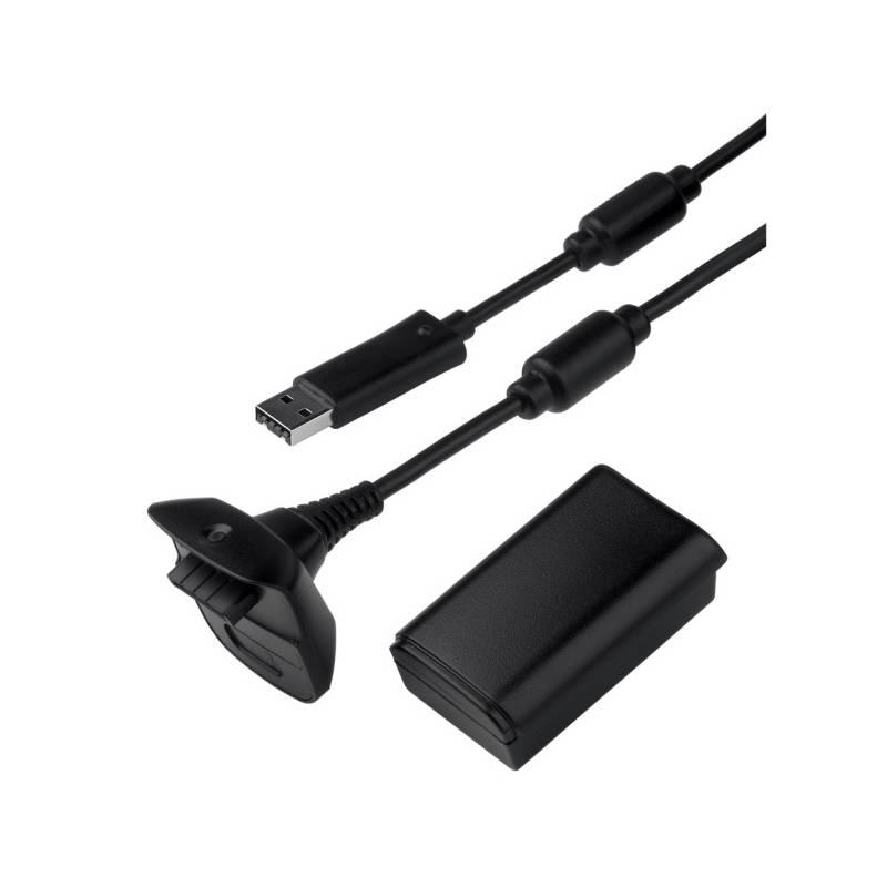 Зарядное кабель + аккумулятор для геймпада ХBOX 360 - Play & Charge Kit Black 4800mAh, кабель 1.4 м - фото 4 - id-p143081901