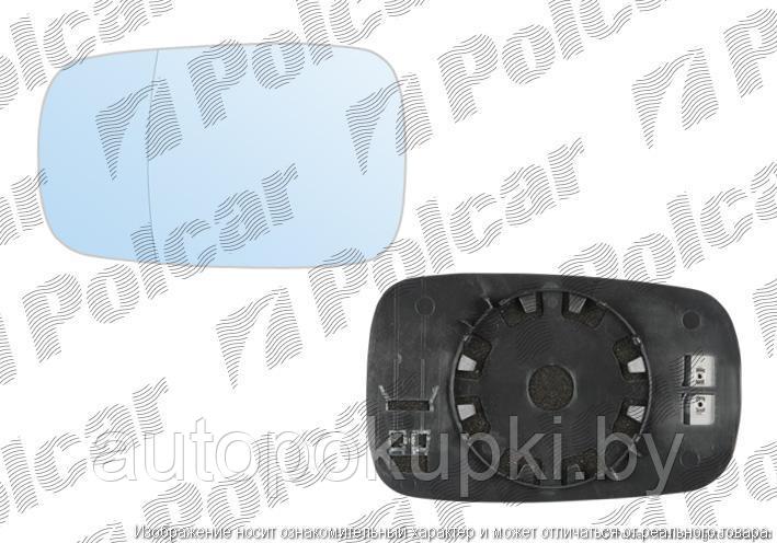 СТЕКЛО БОКОВОГО ЗЕРКАЛА (ЛЕВОЕ) Renault Laguna II 2001-2007, с обогревом, голубое, SRNM1010CL