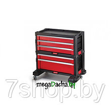 Комод для инструментов SET 5 DRAWER RED, 5 ящиков, красный/серый/чёрный.