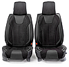 Каркасные 3D накидки на передние сиденья "Car Performance", 2 шт., экокожа/алькантара, фото 2