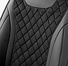 Каркасные 3D накидки на передние сиденья "Car Performance", 2 шт., экокожа/алькантара CUS-3044 BK/BK, фото 4