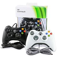 Проводной геймпад для Microsoft Xbox 360, PC (USB, белый, 2,7 метра, копия)