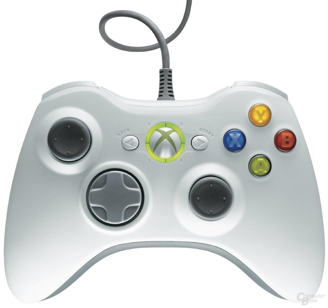 Проводной геймпад для Microsoft Xbox 360, PC (USB, белый, 2,7 метра, копия) - фото 2 - id-p143084072