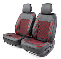 Каркасные накидки на передние сиденья "Car Performance", 2 шт., экокожа CUS-2102 BK/RD