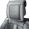 Каркасные 3D накидки на передние сиденья "Car Performance", 2 шт., экокожа CUS-3012 BK/GY, фото 3