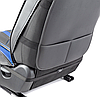 Каркасные 3D накидки на передние сиденья "Car Performance", 2 шт., экокожа черно-синие, фото 2