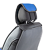 Каркасные 3D накидки на передние сиденья "Car Performance", 2 шт., экокожа черно-синие, фото 6