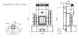 Кафельная печь ABX Вестфалия 750 (УГЛОВОЙ КАМИН - голубой), фото 2