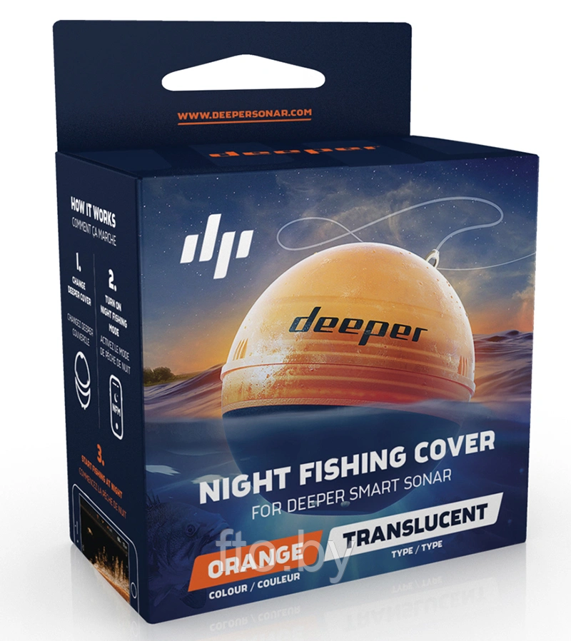 Крышка для эхолота Deeper (ночная рыбалка) (цвет оранжевый) - фото 3 - id-p143092038
