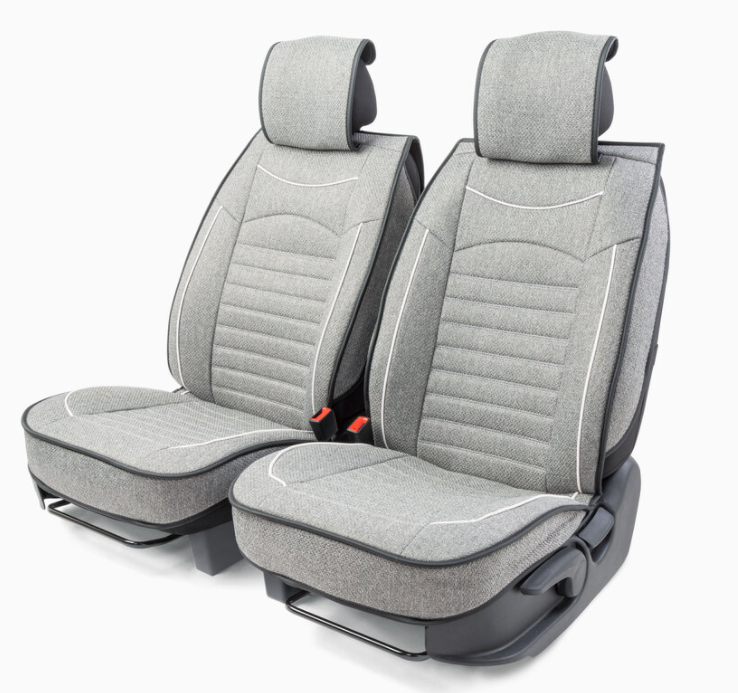 Каркасные накидки на передние сиденья "Car Performance", 2 шт., гобелен CUS-2082 L.GY - фото 1 - id-p143093015