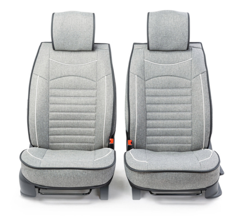 Каркасные накидки на передние сиденья "Car Performance", 2 шт., гобелен CUS-2082 L.GY - фото 5 - id-p143093015