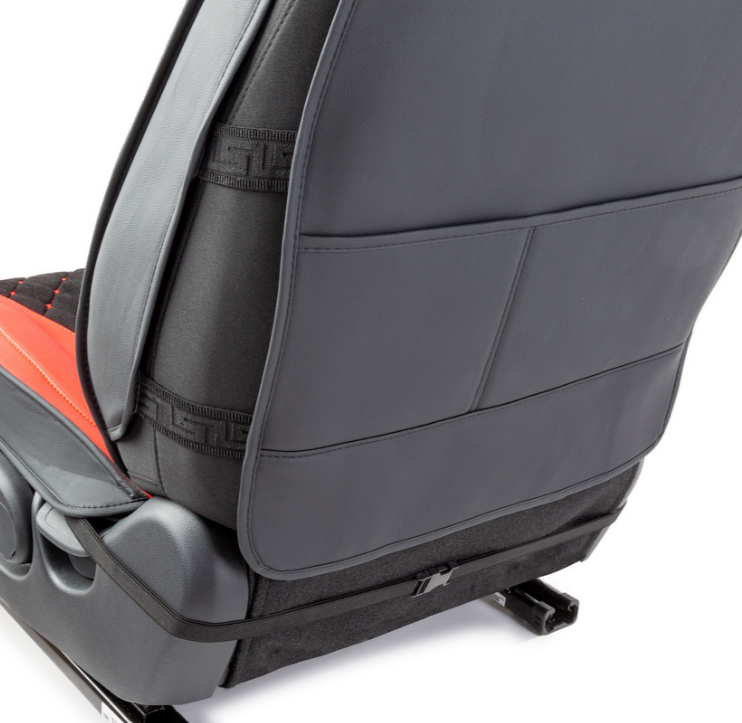 Каркасные 3D накидки на передние сиденья "Car Performance", 2 шт., экокожа/алькантара CUS-3044 BK/RD - фото 3 - id-p143093028