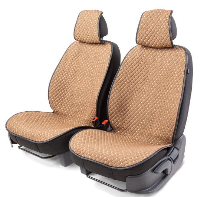 Накидки на передние сиденья "Car Performance", 2 шт., fiberflax CUS-1052 BR/BE - фото 1 - id-p143093170