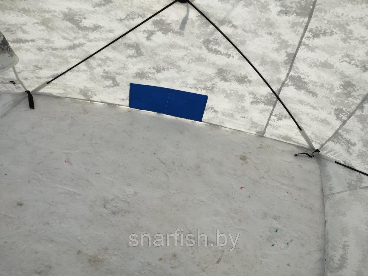 Палатка зимняя утепленная 3-х слойная Trophy Hunter куб 1,8х1,8х2,05м, цвет пиксель-зима - фото 8 - id-p140923124