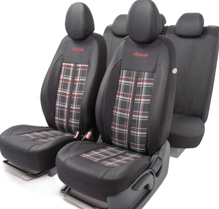 Комплект чехлов на сиденья Polo GTi, материал жаккард GTI-1102 BK/GY/RD - фото 3 - id-p143098211