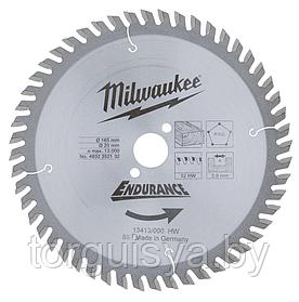 Диск пильный по дереву D 165х20х2,8 мм 52Z для циркулярной пилы MILWAUKEE