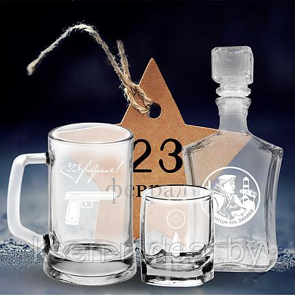 Комплект штоф и стаканы с гравировкой, фото 2
