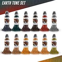 Краска World Famous Tattoo Ink 12 Color Earthtone Set