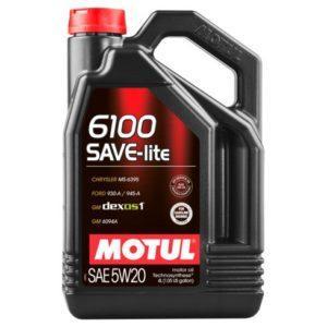 Моторное масло MOTUL 108030 6100 SAVE-LITE 5W-20 4л, фото 2